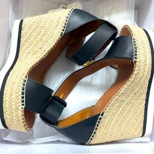 See by Chloe wedge espadrille, size 7